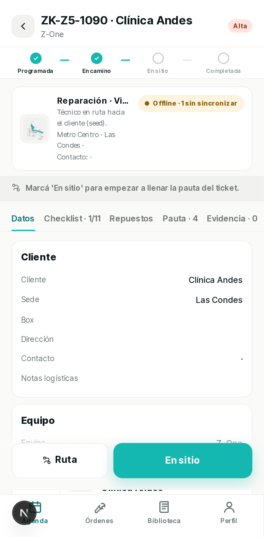 Pestaña Datos